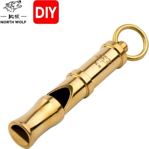 2021 New Outdoor Survival Whistle Golden Polished Pure Copper Single Airway Treble Whistle