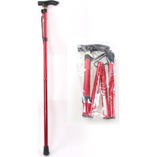 Elderly walking stick aluminum alloy telescopic elderly disabled folding travel climbing crutches