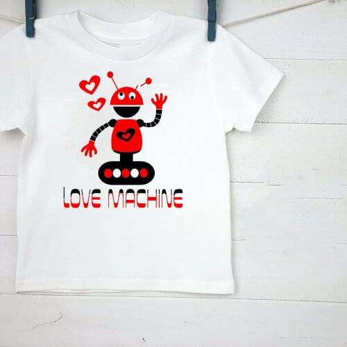 Valentines Day gift robot little love machine t-shirt Valentines kid t-shirt Love Machine Robot Valentines Day T Shirt kids