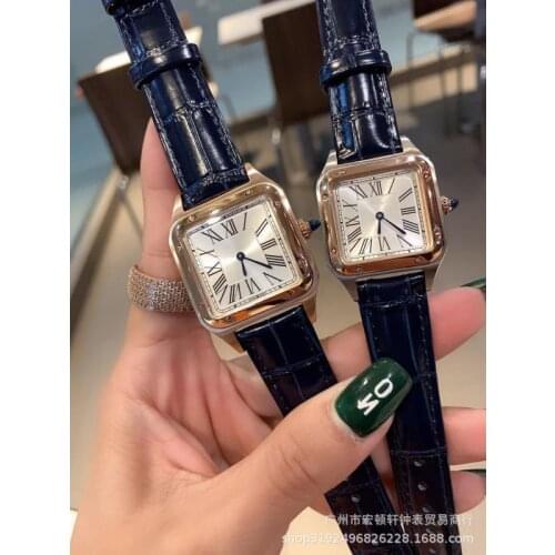 2020 Network Hot Card Home Ultra-Thin Square Sandoz Quartz Couple Fashion Watch Tank