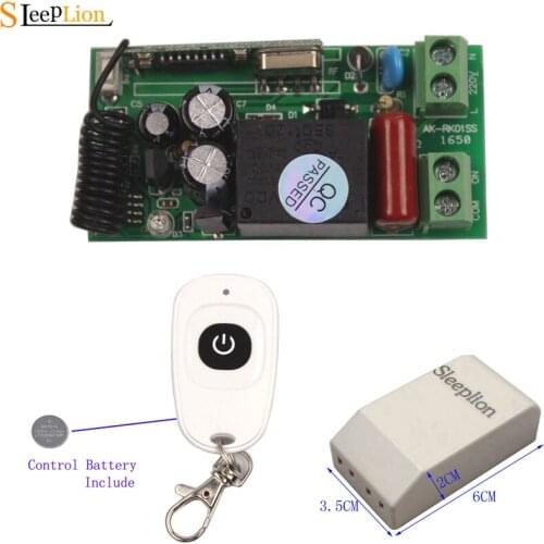 Sleeplion Universal Wireless Light Switch 220V Relay Receiver Module 2 Remote Controls 110V Switch 315/433MHz