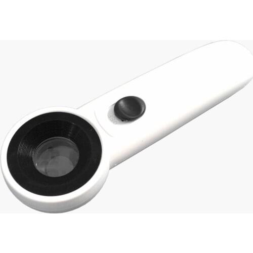 2 LED Lights 40X 20mm Magnifying Glass Jewelry Read Nature Loupe Observation Illumination Pcoket Portable Hand-held Magnifier