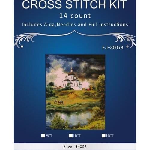 Top Quality Beautiful Lovely Counted Cross Stitch Kit Similar Dim cross stitch Similar DMC similar dim vase castle FJ-3007