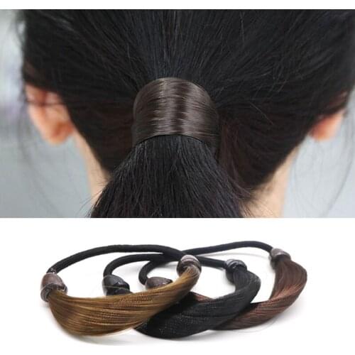 Hand Made Fake Braids Hair Rope Elastic Hair Bands Hair Accessories For Women Girls Hair Braider Tools Fashion Scrunchie L1044