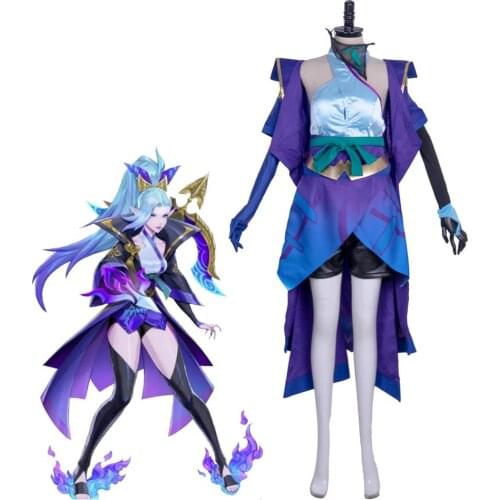 Game LOL Spirit Blossom Shauna Vayne Cosplay Costume The Night Hunter Women Suit Custom Made L320