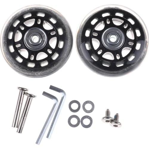 2pcs Luggage Suitcase Replacement Wheels Axles Repair Parts 70*24mm