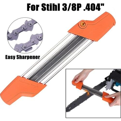 2 In 1 Easy Chainsaw Chain Knife Sharpener Fast Chain Metal File Saw Sharpener 5.5mm 7/32 File 3/8P Pencil Sharpener Tool