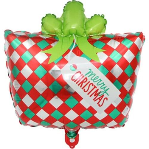 5pc 43*30cm Gift Box Shape Aluminum Ballons Birthday Christmas New Year Party Bedroom School Festival Wedding Decor