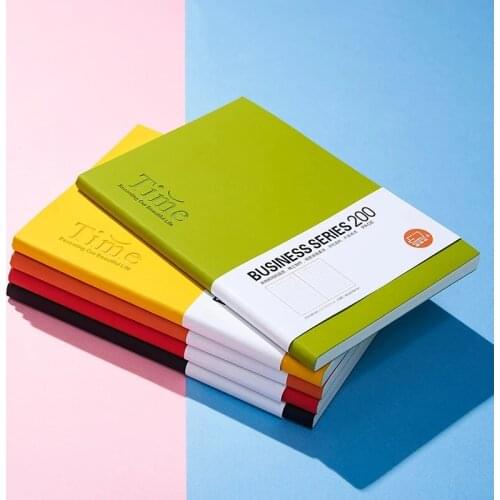 A5/B5 Soft Leather Notepad Kawaii Simple Horizontal Line Notebook Student Diary Hand Ledger Girls Notebooks Office 365 school