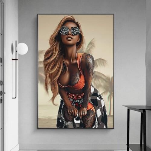 Abstract Sexy Tattoo Woman Canvas Art Posters and Prints Graffiti Pop Art Girls Canvas Paintings Street Art Pictures for Home