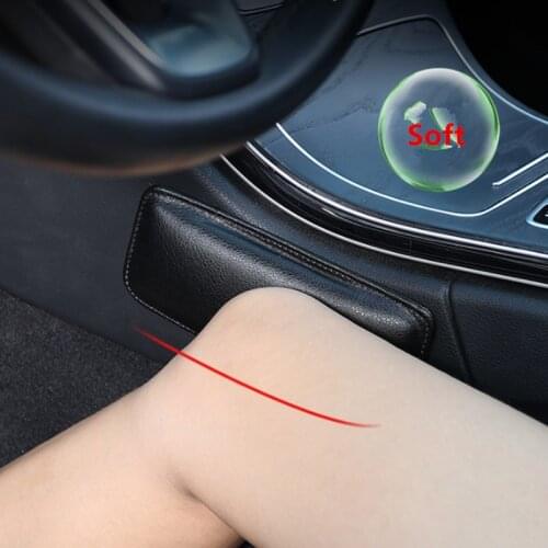 Car Knee Pad PU Leather Soft Car Arm Pad Handle Elastic Latex Cushion Memory Foam Hands Support Car Styling Interior Accessories