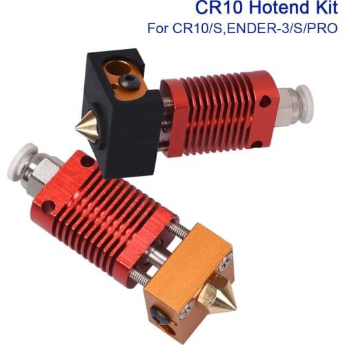 Full Metal CR10 Hotend Extruder MK8 Heater Block J-head For ender 3 PRO CR10 10S 3D Printer Parts Nozzle Bowden Extruder 12V 24V