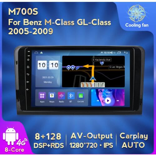 DSP RDS IPS 6G+128G Android 10 For Mercedes ML W164 GL GL320 ML350 ML500 X164 GL350 GL450 2005 - 2012 Car Radio Multimedia DVD
