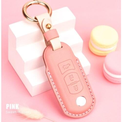 Leather Car Key Case for Mazda Axela 3cx-4 Atenza cx-5