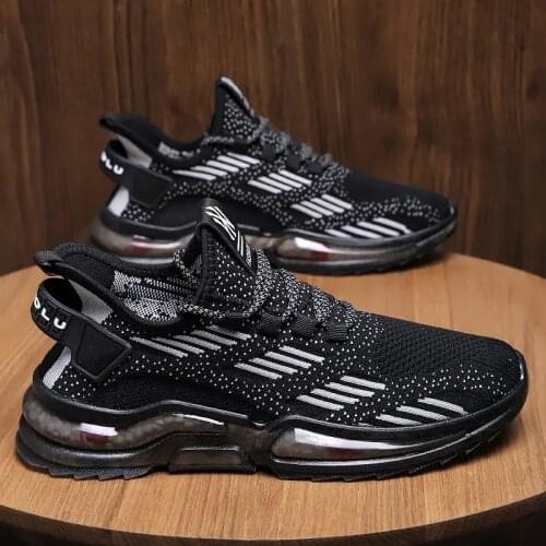 New Designer Men Sneakers Popcorn Sole Spring Summer Casual Sport Running Shoes Street Cool Knit Lightweight Trainers