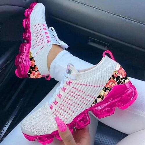 2021 Women Sneakers Summer Outdoor Sports Shoes Multicolor Leisure Comfortable Lace Up Plus Size Zapatos De Mujer Casual Shoes