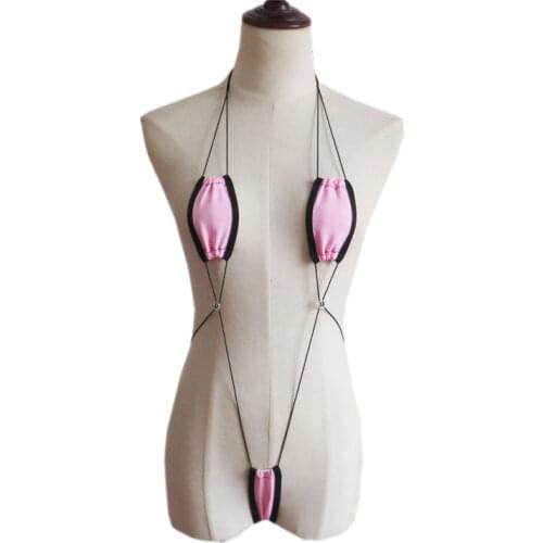 Micro bikini swimwear women swimsuit one piece biquini bikinis Sexy String Square Color matching bead Backless Thong Beach spa