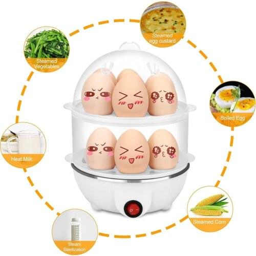 Multifunctional Electric Double Layer Egg steamer Household Kitchen Appliances For Fast Multifunctional Double Layer Egg Steamer