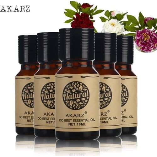 AKARZ Famous brand Sandalwood Musk Jasmine Rose Citronella essential oil Pack For Aromatherapy, Massage,Spa, Bath 10ml*5
