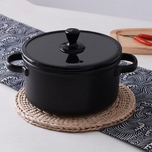 New Style Black Ceramic Casserole Soup Stew Pot Domestic Gas Pot Casserole Soup Pot Special for Gas Stove