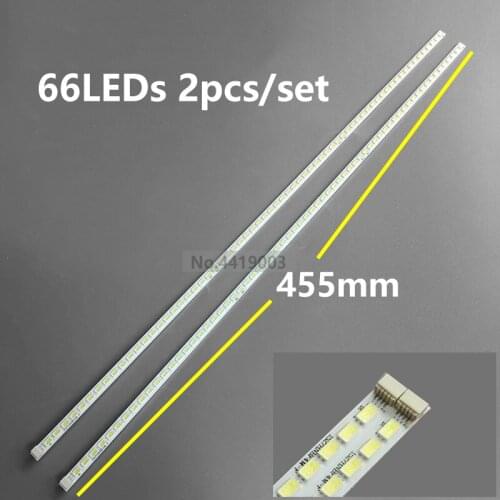 New 8PCS/lot 66LED 455MM LED backlight strip for LE40H157 LE40E19 V-8229-A03-50 V-8229-A03-60 015B8000-A03-L00-8229 R00-8229