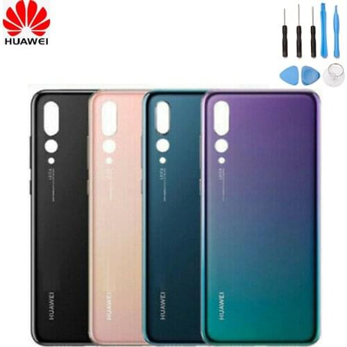 Original Huawei P20 Pro Back Battery Glass Back Cover + Camera Lens Frame Rear Door Housing Case Replacement Part Free Tools