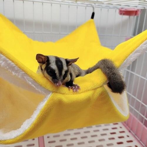Plush Hamster Hammock Double-layer Thicken Warm Sleeping Bag Nest Hanging Cage