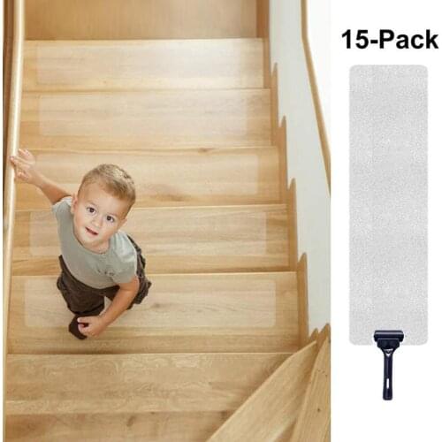 15x Non-Slip Stair Tread Strip Stair Floor Step Grip Tape Cover