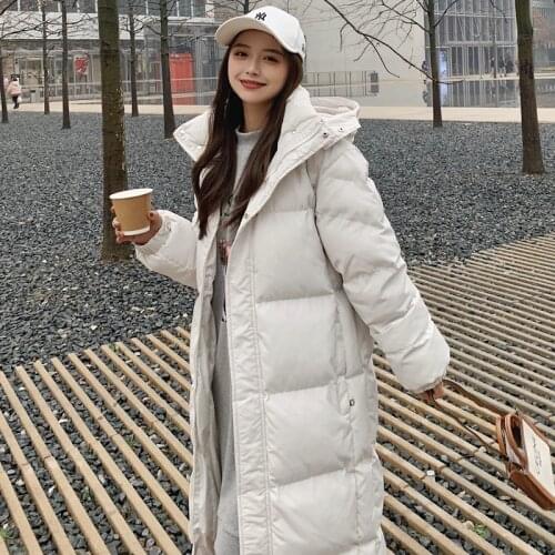 Down jacket women Korean loose winter thick coat mid-length 2021 new winter clothing