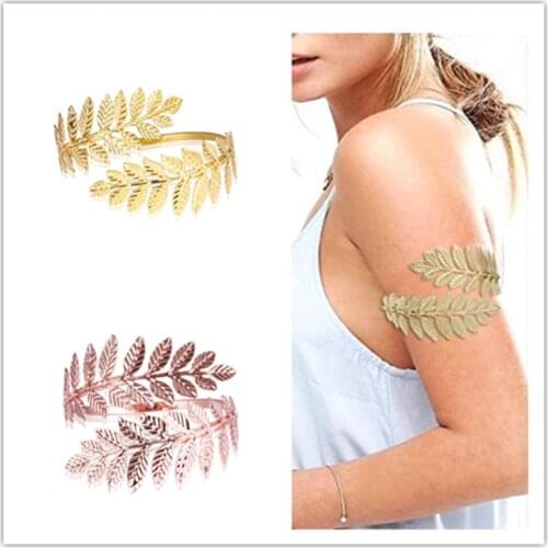 Romantic Gold Pearl Leaf Armband Headband Hair Accessories Tiara for Wedding Party Decoration Valentines Day Wife Birthday Gift