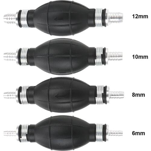 6mm/8mm/10mm/12mm Hand Fuel Pump Line Rubber Aluminum Hand Primer Bulb diesel oil transfer petrol for Car Boat Marine Outboard