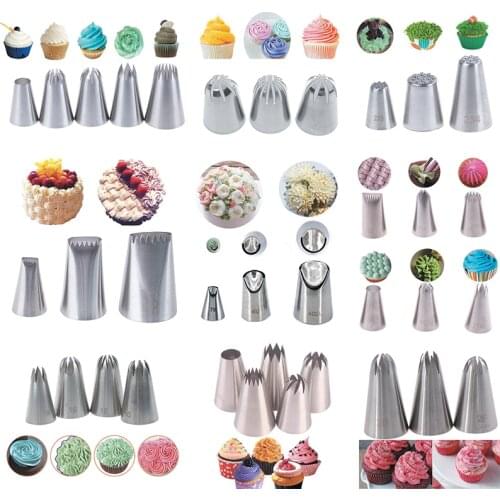 Sleeve Pastry Stainless Pastry Nozzles Cream Nozzles Cake Decorating Tools Kichen Cooking Tools Pastry And Bakery Accessories