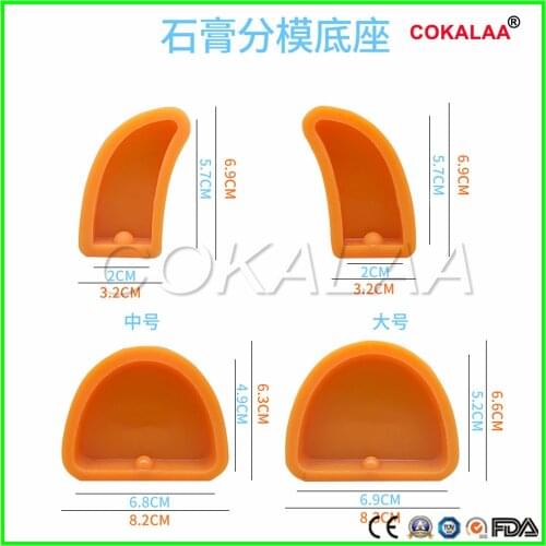 Dental Lab Silicone Rubber Base Moulds Plaster Gypsum Carving Model Former Base Molds Without Tongue Dental Material