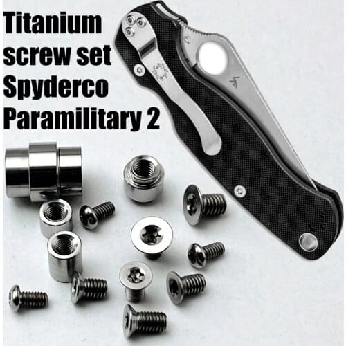 Custom Made Titanium Screw For Paramilitary 2 Knife Handle Screw Folding Knife Parts Make Accessories