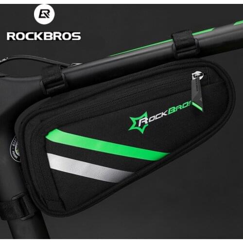 ROCKBROS Bicycle Bags Triangle Beam Waterproof Mountain Bike Front Saddle Bag Upper Tube Large Capacity And Portable Tool Bag