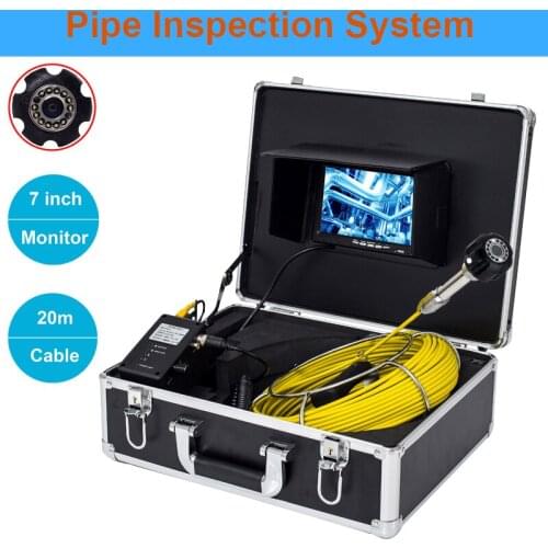 20M Sewer Waterproof 23MM Camera Head 7" LCD Drain Pipe Inspection Camera System Used For Underground Pipe Inspection