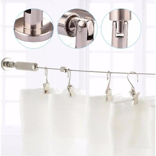 Stainless Steel Curtain 5m Wire Drape Wire Rod Rope Cable Art Photo Picture Hanging Home Curtain Home Decor Accessories Set #g3