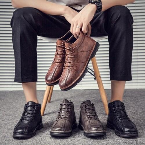 Winter Plush Waterproof Snow Boots Men Sneakers Fashion Outdoor Ankle Boots High Quality Leather Men Boots Zapatos De Hombre VII