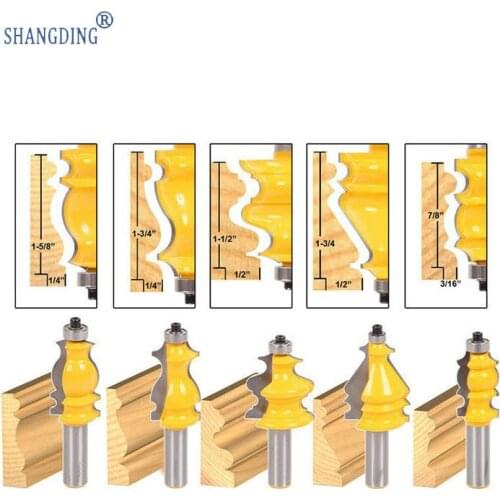 1/2 Handle 5 Branch Dress Carpentry Line Knife Lace Knife Cabinet Door Top Wire Knife Carving Engraving Machine Milling Cutter