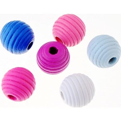 10pcs 20mm Wood Dye Thread Round Spacer Beads For Baby DIY Crafts Kids Toys Spacer Beading Bead Jewelry Making DIY