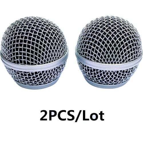 Finlemho Microphone Shield Mesh Accessories Covers 2PCS Windscreen Ball Head Grill SM58LC For Handheld Microphone Wireless