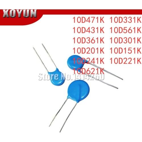 20pcs/ 10D471K 10D331K 10D431K 10D561K 10D361K 10D301K 10D201K 10D151K 10D241K 10D221K 10D621K 10mm