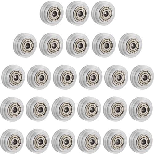 26Pcs 3D Printer POM Pulley Wheels, Plastic Linear Bearing Pulley Passive Round Wheel Roller Compatible