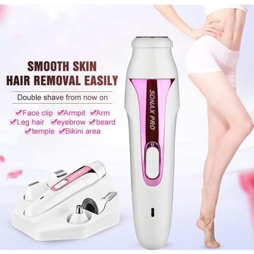 5 IN 1 USB Charging Electric Hair Shaver Trimmer For Eyebrow Nose Body Bikini Facial Hair Removal Hair Clipper Epilator