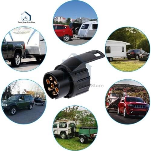 7 Pin To 13 Pin Mini Car Truck Trailer Connector Electric Power Adapter Plug Towbar
