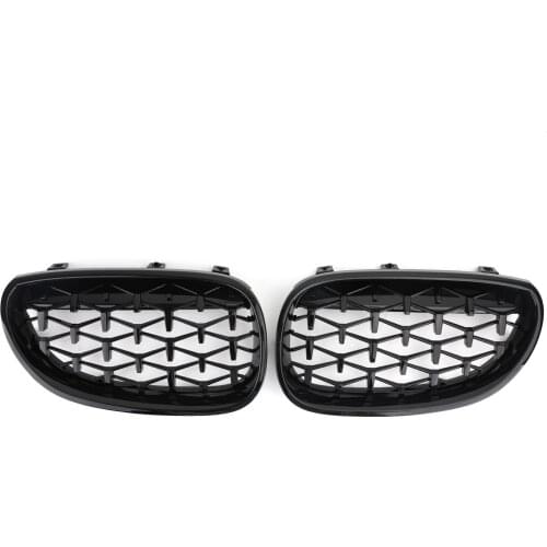 Artudatech Pair Left+Right Black Diamond Grille For BMW E60 E61 5 Series 2003 2004 2005 2006 2007 2008 2009 2010 Car Parts