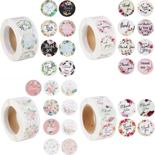 500pcs Thank You print paper Stickers gift bags Seal Labels Scrapbook Handmade Sticker packing Bag stickers Christmas decor