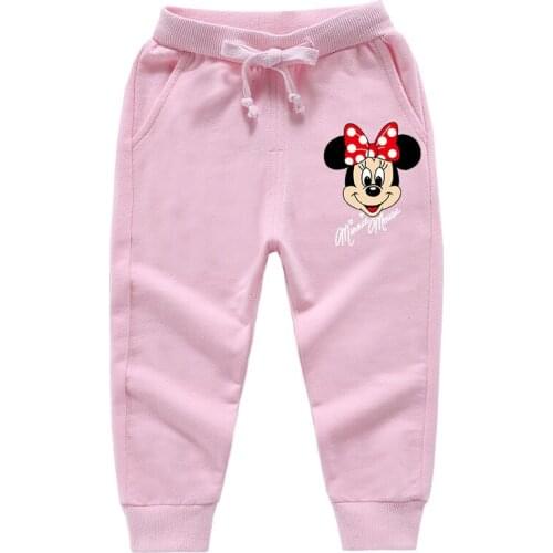 Childrens Trousers 2-8years Spring and Autumn New Minnie Girls' Cotton Casual Sports Loose Baby Trousers Pants for Girls
