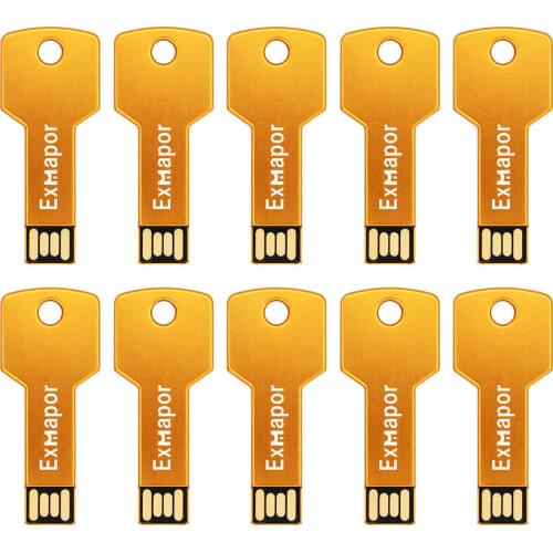 Exmapor 32GB 16GB USB Flash Drive 1, 2, 4, 8 GB X 10 Bulk Memory Stick Jump Drive External Drives Portable Thumb Drive Pen Drive