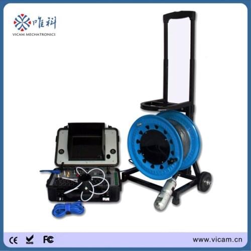 Vicam 360 degree camera underwater panning video camera 100 meter cable water well inspection camera robot V8-3288PT-2